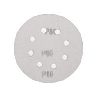 Диск абразивный перфорированный на ворсовой основе на липучке P80 125мм (уп.10шт) Kranz KR-91-1166