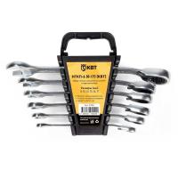 Набор гаечных комбинированных трещоточных ключей с переключателем реверса НТКП-6 (8-17) KBT-PROFESSIONAL КВТ 91952