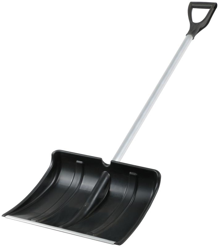 Лопата для уборки снега "Снеговик" 500х375х1355мм алюм. черенок; пластик. 68104